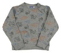 Sivá mikina s dinosaurami Lupilu