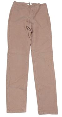 Svetloružové elastické manšestráky H&M