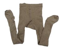 Hnedé rebrované pančuchy H&M