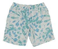 Bílo-modro-zelené vzorované plážové kraťasy Primark