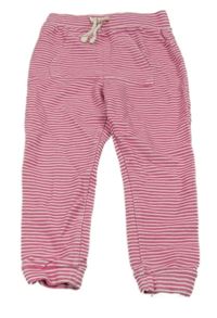Ružovo-biele pruhované tepláky jakoo