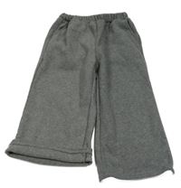 Tmavosivé melírované široké tepláky shein