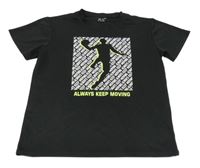 Čierne športové tričko s potlačou