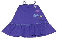 Fialové šaty s rybkami kids