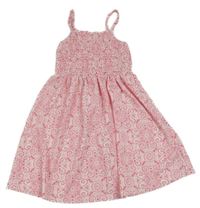 Bielo-ružové vzorované ľahké šaty Primark