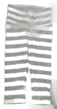 Bielo-sivé pruhované ľahké tepláky H&M