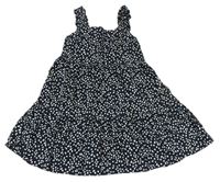 Čierne bodkovaná é plátenné šaty F&F