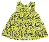 Žluto-barevný top s leopardím vzorem 