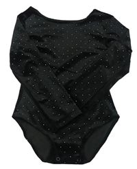 Čierne zamatové bodkovaná é body Zara