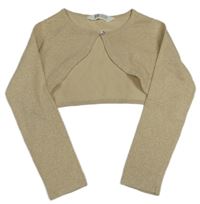 Zlaté trblietavé svetrové bolerko H&M