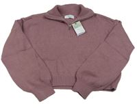 Nové - Fialový crop svetr Primark