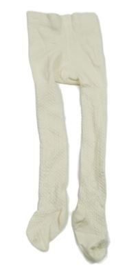 Bílé vzorované punčocháče H&M