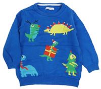 Modrý sveter s diny Bluezoo