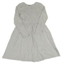 Šedo-bílé pruhované šaty BPC
