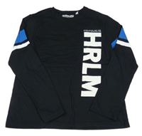 Čierno-modro-biele tričko s nápismi C&A