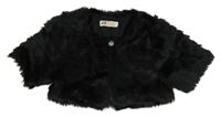 Čierne kožušinové podšité bolerko H&M