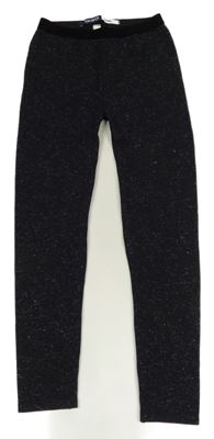 Tmavomodré trblietavé legíny Okidi