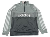 Sivo-antracitová mikina s logom Adidas