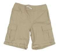 Béžové plátěné cargo kraťasy Primark