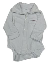 Bílé propínací body s límečkem 