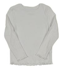 Biele rebrované tričko Primark