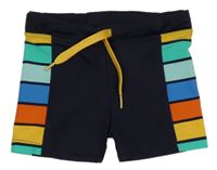 Tmavomodro-barevné nohavičkové plavky s pruhy Topomini