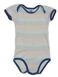 Bielo-modro-červené body s hviezdami