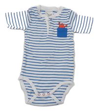 Bílo-modré pruhované body s krabem Pocopiano