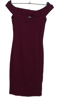 Dámské vínové vzorované pouzdrové šaty Miss Selfridge vel. 32