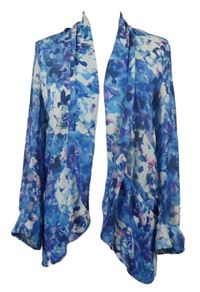 Dámský modrý květovaný cardigán Atmosphere 