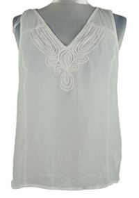 Dámska biela blúzka s výšivkou Janina