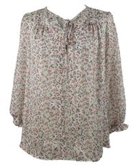 Dámska biela kvietkovana blúzka C&A