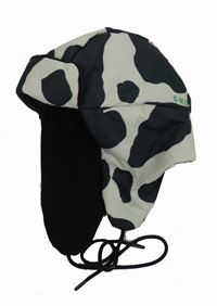 Dámská černo-smetanová vzorovaná šusťáková beranice Topshop 