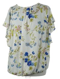 Dámská bílá květovaná balonová halenka Anthology 