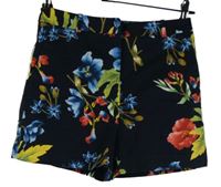 Dámské tmavomodré květované kraťasy Zara 
