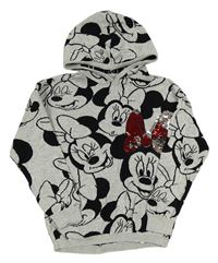 Světlešedý svetr s Minnie a kapucí Next
