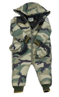 Army šusťáková zimní kombinéza s kapucí+ rukavice River Island