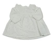 Bílé sametové šaty s hvězdičkami M&S