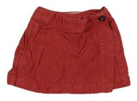 Červené menšestrové sukňové kraťasy