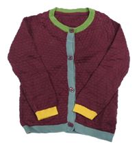 Vínovo-farebný prepínaci sveter TCM