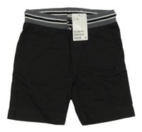 Nové - Černé plátěné kraťasy s úpletovým pasem H&M