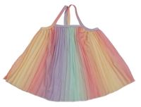 Růžovo-oranžový-barevný plisovaný top 