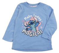 Svetlomodrá plyšová mikina s Lilo&Stitch