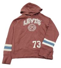 Vínová mikina s kapucí a logem Levi´s