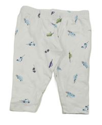 Biele ľahké tepláky s autami