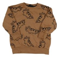 Skořicová mikina s dinosaurami George