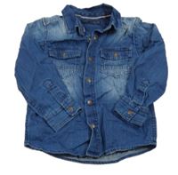 Tmavomodrá rifľová košeľa Next