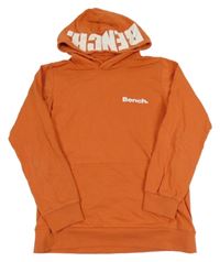 Oranžová mikina s kapucňou Bench