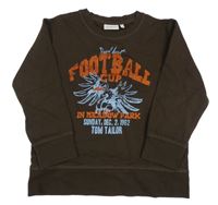 Hnedá mikina s nápisom Tom Tailor