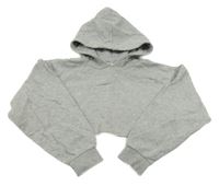 Sivá crop mikina s kapucňou Candy